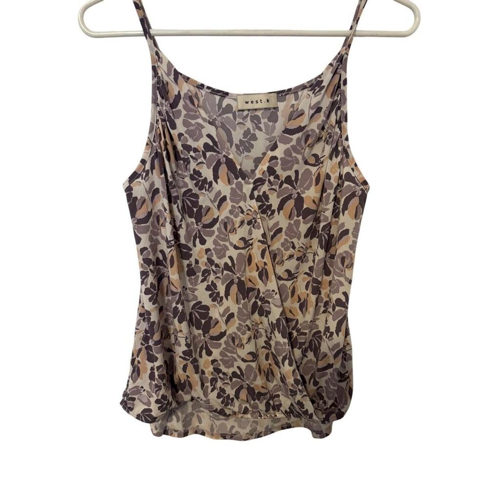 west k Floral Wrap V Neck Camisole Top Tank Ladies Size Small